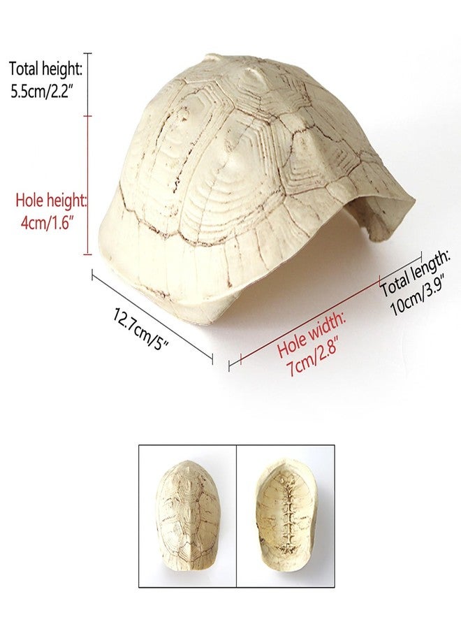OMEM Reptile Breeding Box Shelter Terrarium Hideout Hide Caves Climbing Platform Resin Turtle Shell Habitat Decor - Image 3